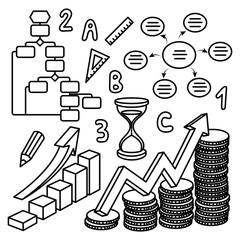 Finance vector drawings