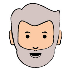 Cartoon man face icon