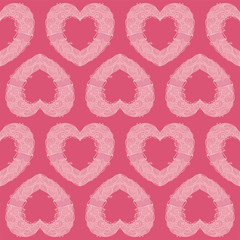 Heart themed seamless pattern
