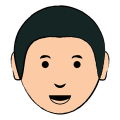 Cartoon man face icon
