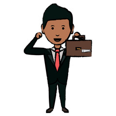 cartoon businessman icon