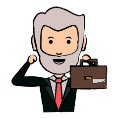 cartoon businessman icon