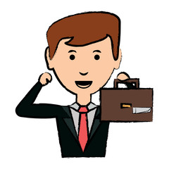 cartoon businessman icon