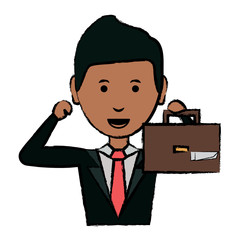 cartoon businessman icon