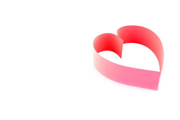 background image of paper craft's heart isolated