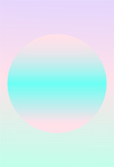 Trendy illustration poster holographic pink blue neon style