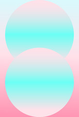 Trendy illustration poster holographic pink blue neon style