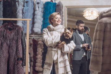 Fototapeta premium Fashion and beauty, winter.