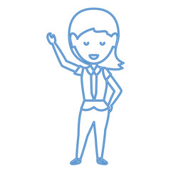 Cartoon businesswoman icon