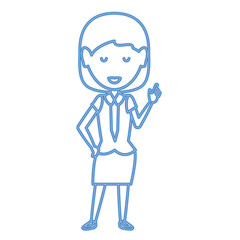 Cartoon businesswoman icon