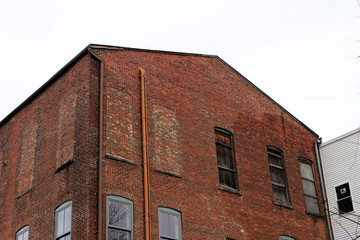 Old brick industrial factory building