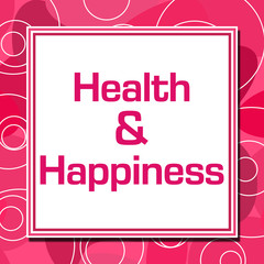 Health And Happiness Pink Rings Square 