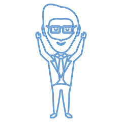 cartoon businessman icon