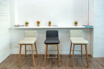 white brick wall decorative