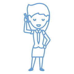Cartoon businesswoman icon