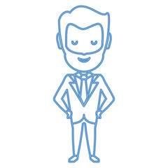 cartoon businessman icon