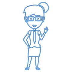Cartoon businesswoman icon