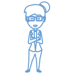 Cartoon businesswoman icon