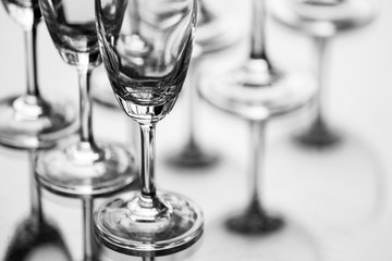empty wine glasses, abstrack art