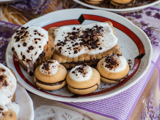 Nice tasty homemade sweet cokies with yogurt