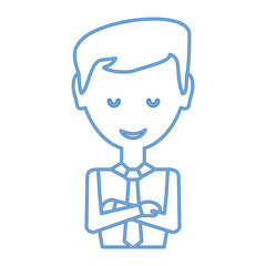 cartoon businessman icon