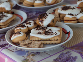 Nice tasty homemade sweet cokies with yogurt