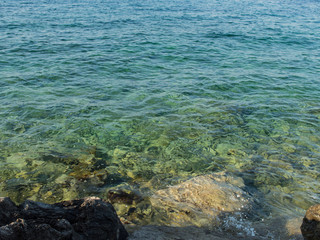 Beautiful landscape of Makarska riviera with high mountains