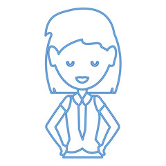 Cartoon businesswoman icon