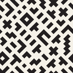 Seamless vector chaotic pattern. Randomly scattered geometric shapes. Abstract background