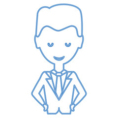 cartoon businessman icon