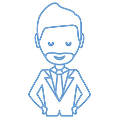 cartoon businessman icon