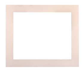 flat cream colored passe-partout for picture frame