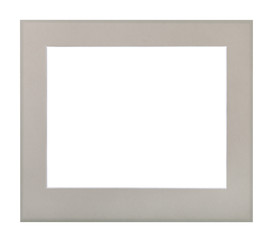 wide flat gray passe-partout for picture frame