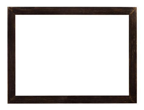 modern flat dark brown wooden picture frame