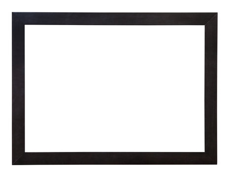 modern wide flat black wooden picture frame