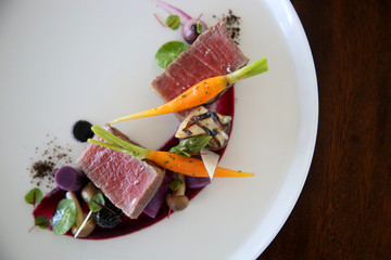 Exquisite dish, creative restaurant meal concept, haute couture food
