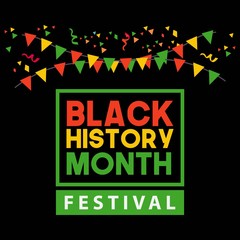 Black History Month Festival Vector Template Design