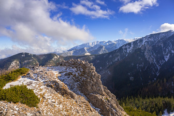 Scenery of Tatra mountains at winter, Poland