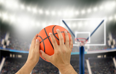 shot of a basketball player - Powered by Adobe