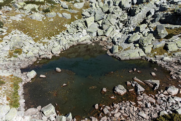 Amazing landscape of Rila Mountain near The Scary lake, Bulgaria