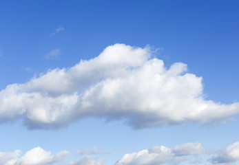 Obraz premium Blue sky with clouds. Beautiful heaven.