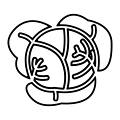 Gemüse Icon - Salatkopf, Kopfsalat
