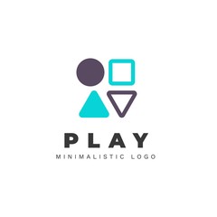 Minimalist vector logo for gamer resource or site. Stylized joystick buttons © Ahapen