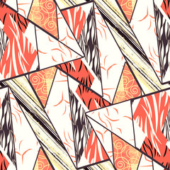 Seamless pattern-pattern with ethnic pattern, stripes.