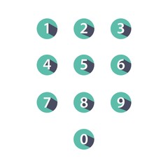 Number Font Set Vector Template Design