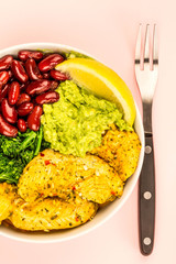 Hawaiian Style Chicken And Vegetable Poke Bowl