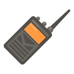 Portable radio icon, flat style