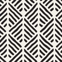 Blackout roller blinds Painting and drawing lines Seamless geometric doodle lines pattern in black and white. Adstract hand drawn retro texture.