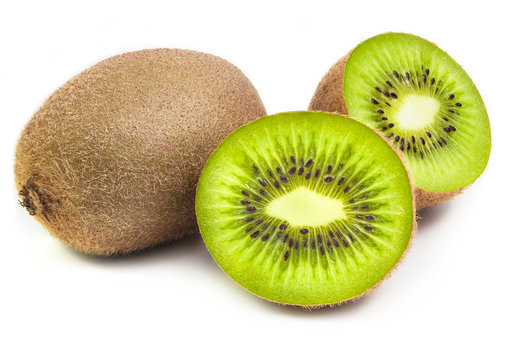 kivi fruits isolated on white background.