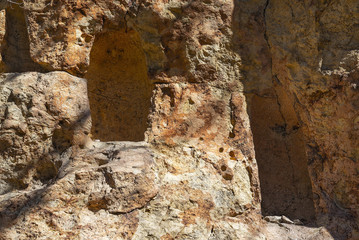 Ancient and doantic rock sanctuary in the mountains. The Rock Monastery.
